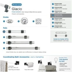 Amerock Glacio 3 Inch Center To Center Bar Cabinet Pull Champagne Bronze -Cabinet Hardware Store amerock bp36659 alternate image 457