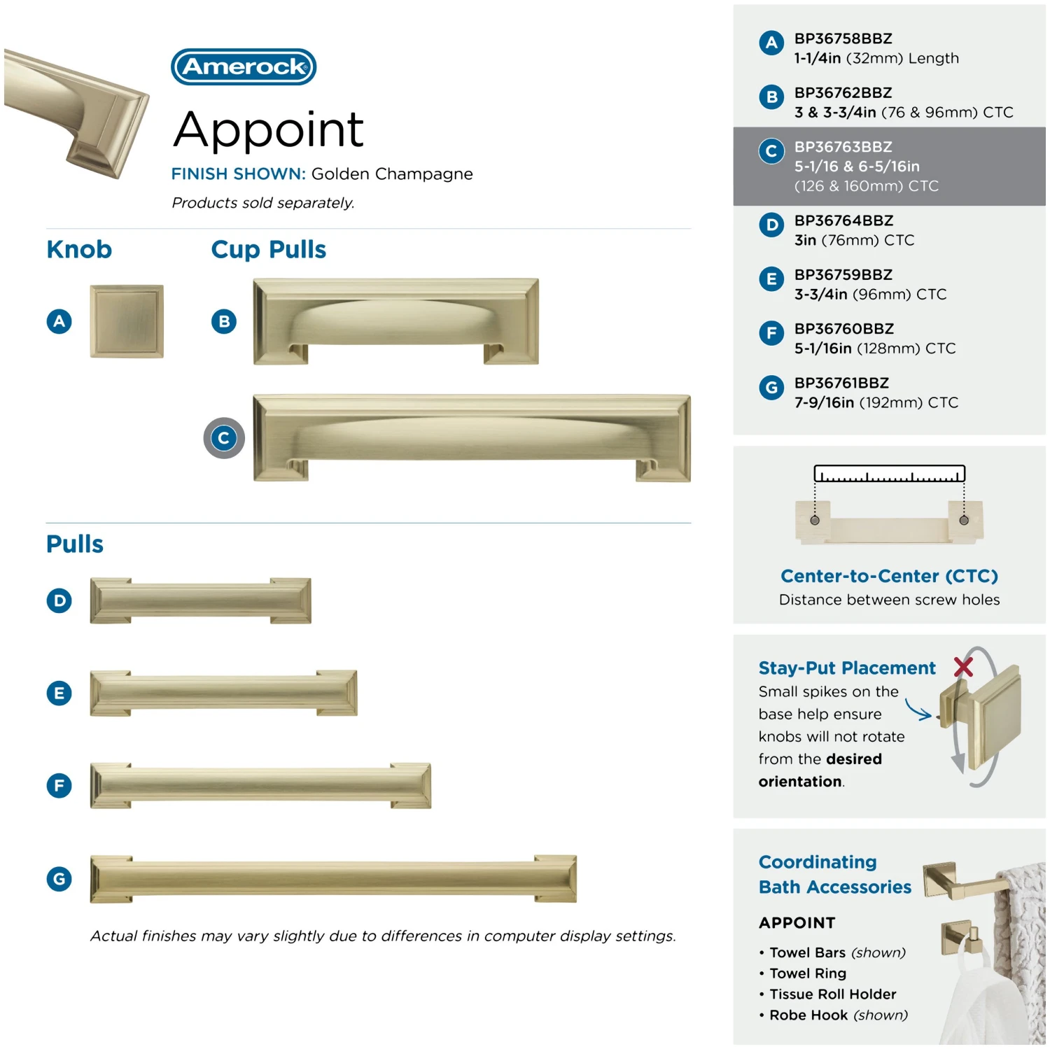 Amerock Appoint 5-1/16 And 6-5/16 Inch Dual Center To Center Cup Cabinet Pull Matte Black 8 Amerock Appoint 5-1/16 And 6-5/16 Inch Dual Center To Center Cup Cabinet Pull Matte Black - Image 6