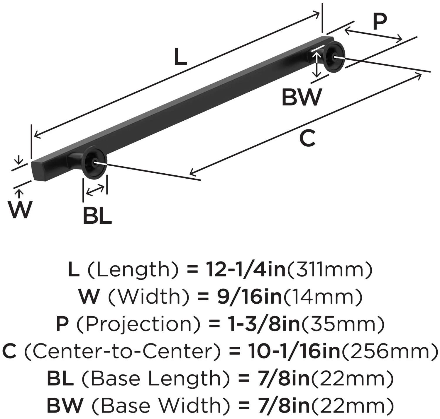 Amerock Everett 10-1/16 Inch Center To Center Bar Cabinet Pull Champagne Bronze 12 Amerock Everett 10-1/16 Inch Center To Center Bar Cabinet Pull Champagne Bronze - Image 10