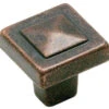 Amerock Forgings 1-1/8 Inch Square Cabinet Knob Rustic Bronze 2 Amerock Forgings 1-1/8 Inch Square Cabinet Knob Rustic Bronze -Cabinet Hardware Store amerock bp4429rbz 25pack 8857233