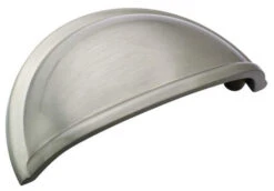 Amerock Cup Pulls 3 Inch Center To Center Countersunk Cup Cabinet Pull - Package Of 20 Satin Nickel
