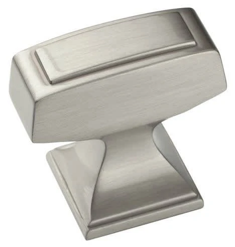 Amerock Mulholland 1-1/4 Inch Long Rectangular Cabinet Knob - Package Of 25 Satin Nickel 3 Amerock Mulholland 1-1/4 Inch Long Rectangular Cabinet Knob - Package Of 25 Satin Nickel