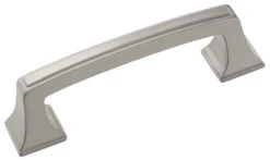 Amerock Mulholland 3 Inch Center To Center Handle Cabinet Pull - Package Of 2 Satin Nickel