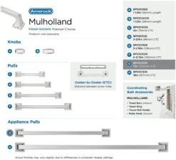 Amerock Mulholland 12 Inch Center To Center Appliance Pull Satin Nickel -Cabinet Hardware Store amerock bp53532 alternate image 889
