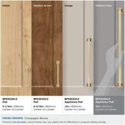 Amerock Mulholland 18 Inch Center To Center Appliance Pull Black Bronze -Cabinet Hardware Store amerock bp53533 alternate image 911