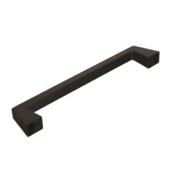 Amerock Blackrock 8 Inch Center To Center Appliance Pull Oil Rubbed Bronze -Cabinet Hardware Store amerock bp55279 side view in black bronze 2247