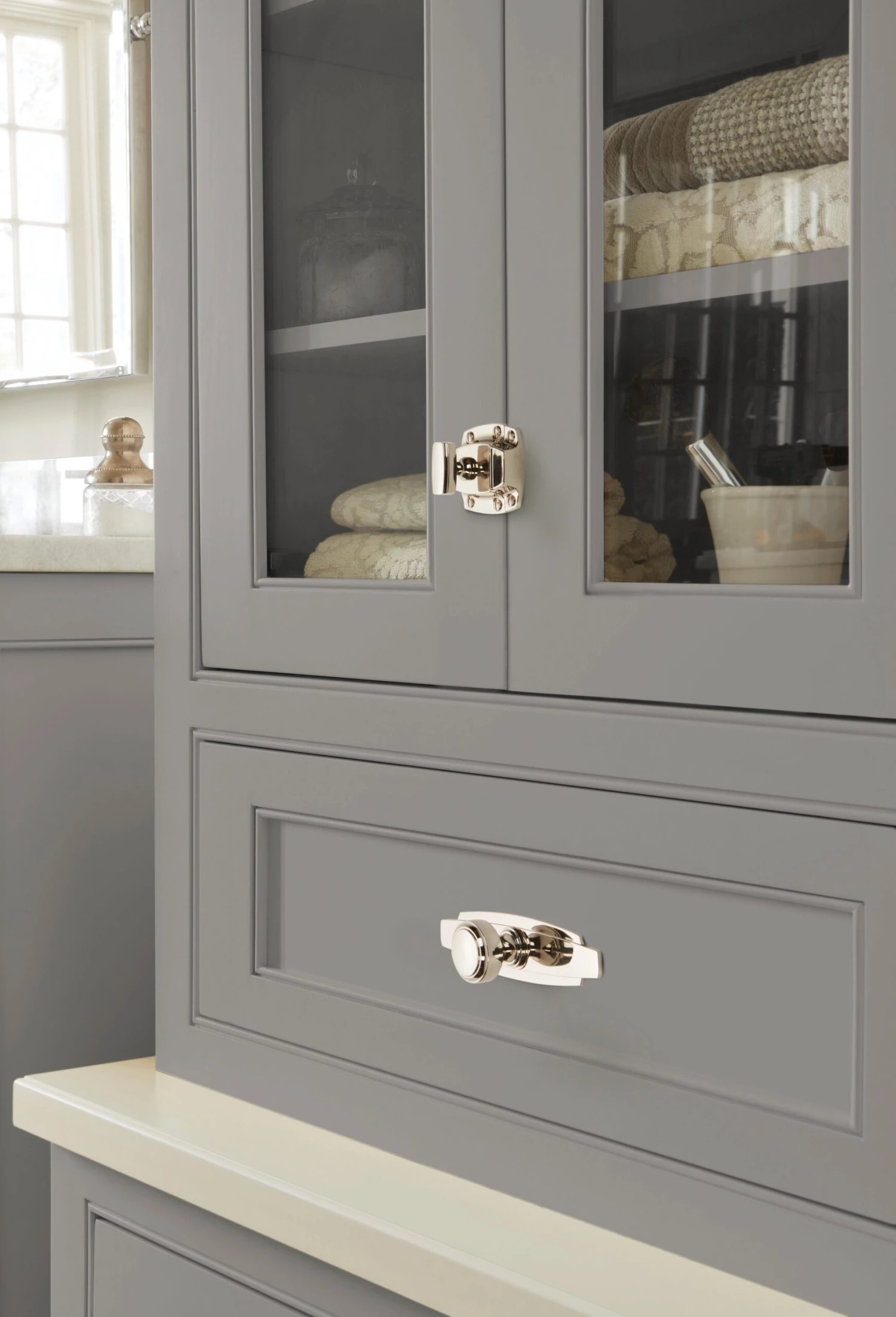 Amerock Highland Ridge 1-3/5" Designer Latch Polished Nickel 21 Amerock Highland Ridge 1-3/5" Designer Latch Polished Nickel - Image 19