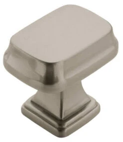 Amerock Revitalize 1-1/4 Inch Rectangular Cabinet Knob Satin Nickel