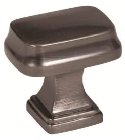 Amerock Revitalize 1-1/4 Inch Rectangular Cabinet Knob Satin Nickel -Cabinet Hardware Store amerock bp55340gm 10pack 8857233