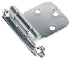 Amerock Pair Of Variable Overlay Self-Closing Face Mount Hinges - 10 Pack Polished Chrome