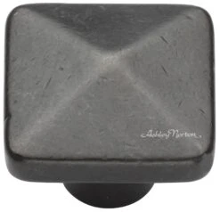 Ashley Norton Solid Bronze 1-1/4" Square Pyramid Cabinet Knob Drawer Knob Dark Bronze