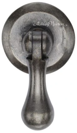 Ashley Norton Solid Bronze 1 3/4" Wide Pendant Drop Cabinet Knob Drop Pull White Medium