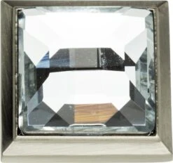 Atlas Homewares Crystal 1-5/16 Inch Square Cabinet Knob Polished Chrome -Cabinet Hardware Store atlas homewares 340 alternate view 535