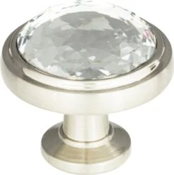 Atlas Homewares Crystal 1-5/16 Inch Mushroom Cabinet Knob Polished Chrome -Cabinet Hardware Store atlas homewares 343 brn 639002