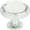 Atlas Homewares Crystal 1-5/16 Inch Mushroom Cabinet Knob Polished Chrome