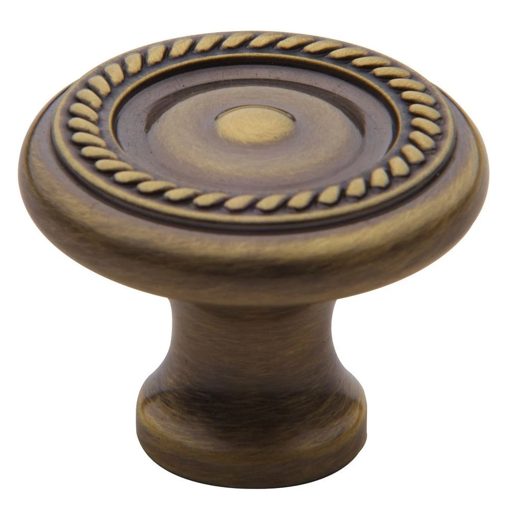 Baldwin Rope 1-1/4 Inch Mushroom Cabinet Knob Satin Brass And Black 3 Baldwin Rope 1-1/4 Inch Mushroom Cabinet Knob Satin Brass And Black
