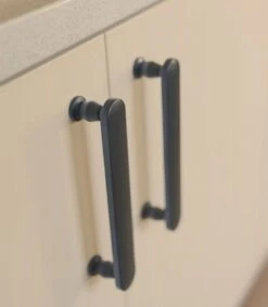 Belwith Keeler Anders 5-1/16" Center To Center Flat Oval Bar Mid-Century Modern Cabinet Handle / Drawer Pull Satin Nickel -Cabinet Hardware Store belwith anders life1