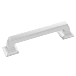 Belwith Keeler Studio 5-1/16" Center To Center Solid Brass Square Cabinet Handle / Drawer Pull Satin Nickel -Cabinet Hardware Store belwith keeler b055552 14 9607050