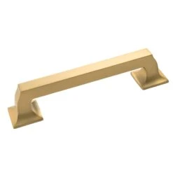 Belwith Keeler Studio 5-1/16" Center To Center Solid Brass Square Cabinet Handle / Drawer Pull Satin Nickel -Cabinet Hardware Store belwith keeler b055552 bgb 1226618