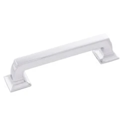 Belwith Keeler Studio 5-1/16" Center To Center Solid Brass Square Cabinet Handle / Drawer Pull Satin Nickel -Cabinet Hardware Store belwith keeler b055552 ch 9607050