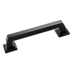 Belwith Keeler Studio 5-1/16" Center To Center Solid Brass Square Cabinet Handle / Drawer Pull Satin Nickel -Cabinet Hardware Store belwith keeler b055552 mb 1226618