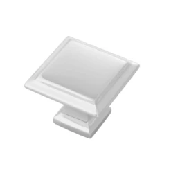 Belwith Keeler Studio II 1-1/4" Square Solid Brass Cabinet Knob / Drawer Knob Polished Nickel