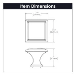 Belwith Keeler Studio II 1-1/4" Square Solid Brass Cabinet Knob / Drawer Knob Polished Nickel -Cabinet Hardware Store belwith keeler b055555 alternate image 52