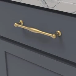 Belwith Keeler Fuller 6-5/16" Center To Center Vintage Cabinet Handle / Drawer Pull Polished Nickel -Cabinet Hardware Store belwith keeler b076291 alternate image 664