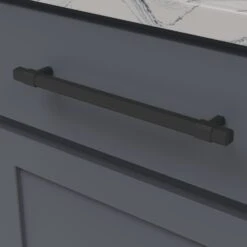 Belwith Keeler Monroe 8-13/16" Center To Center Square Cabinet Bar Handle / Drawer Pull Vintage Bronze -Cabinet Hardware Store belwith keeler b077026 mb 1226618