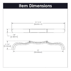 Belwith Keeler Sinclaire 12" Center To Center Modern Industrial Ridged Appliance Bar Handle / Appliance Bar Pull Matte Black / Brushed Golden Brass -Cabinet Hardware Store belwith keeler b077113 alternate image 1219