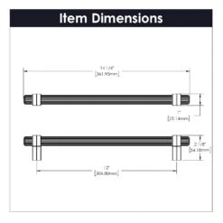 Belwith Keeler Sinclaire 12" Center To Center Modern Industrial Ridged Appliance Bar Handle / Appliance Bar Pull Matte Black / Brushed Golden Brass -Cabinet Hardware Store belwith keeler b077113 alternate image 1243