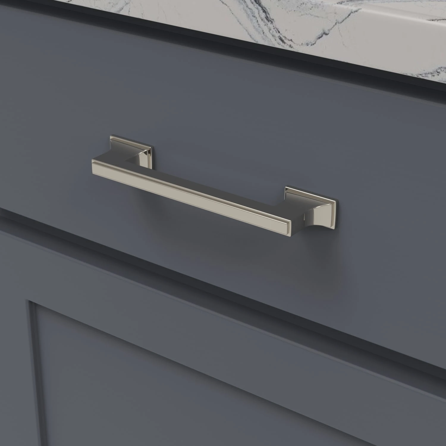 Belwith Keeler Brownstone 3" Center To Center Slim Grip Cabinet Handle / Drawer Pull Chrome 6 Belwith Keeler Brownstone 3" Center To Center Slim Grip Cabinet Handle / Drawer Pull Chrome - Image 4