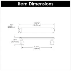 Belwith Keeler Anders 5-1/16" Center To Center Flat Oval Bar Mid-Century Modern Cabinet Handle / Drawer Pull Satin Nickel -Cabinet Hardware Store belwith keeler b078790 alternate image 2186