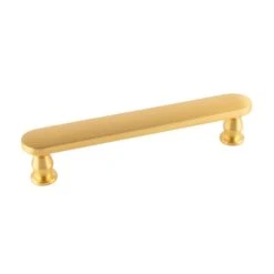 Belwith Keeler Anders 5-1/16" Center To Center Flat Oval Bar Mid-Century Modern Cabinet Handle / Drawer Pull Satin Nickel -Cabinet Hardware Store belwith keeler b078790bgb 1226618