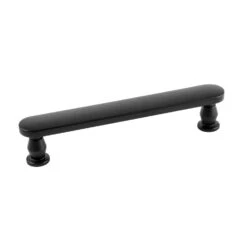 Belwith Keeler Anders 5-1/16" Center To Center Flat Oval Bar Mid-Century Modern Cabinet Handle / Drawer Pull Satin Nickel -Cabinet Hardware Store belwith keeler b078790mb 1226618