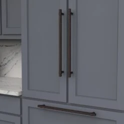 Belwith Keeler Fuse 12" Center To Center Urban Wood And Metal Appliance Handle / Appliance Pull Brushed Golden Brass / Black Wood -Cabinet Hardware Store belwith keeler b079354 alternate image 2375