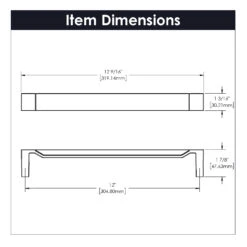 Belwith Keeler Fuse 12" Center To Center Urban Wood And Metal Appliance Handle / Appliance Pull Brushed Golden Brass / Black Wood -Cabinet Hardware Store belwith keeler b079354 alternate image 2380