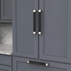 Belwith Keeler Fuse 12" Center To Center Urban Wood And Metal Appliance Handle / Appliance Pull Brushed Golden Brass / Black Wood -Cabinet Hardware Store belwith keeler b079354 alternate image 2387