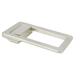 Berenson Up 5/8" (16mm) Center To Center Modern Rectangular Flat Cabinet Drop Pull / Drawer Drop Pull Brushed Nickel