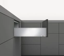 Blum LEGRABOX 18" L X 5-1/16" H Full Extension Concealed Drawer System Kit Orion Gray 16 Blum LEGRABOX 18" L X 5-1/16" H Full Extension Concealed Drawer System Kit Orion Gray -Cabinet Hardware Store blum 770k45s0i bss 4139673