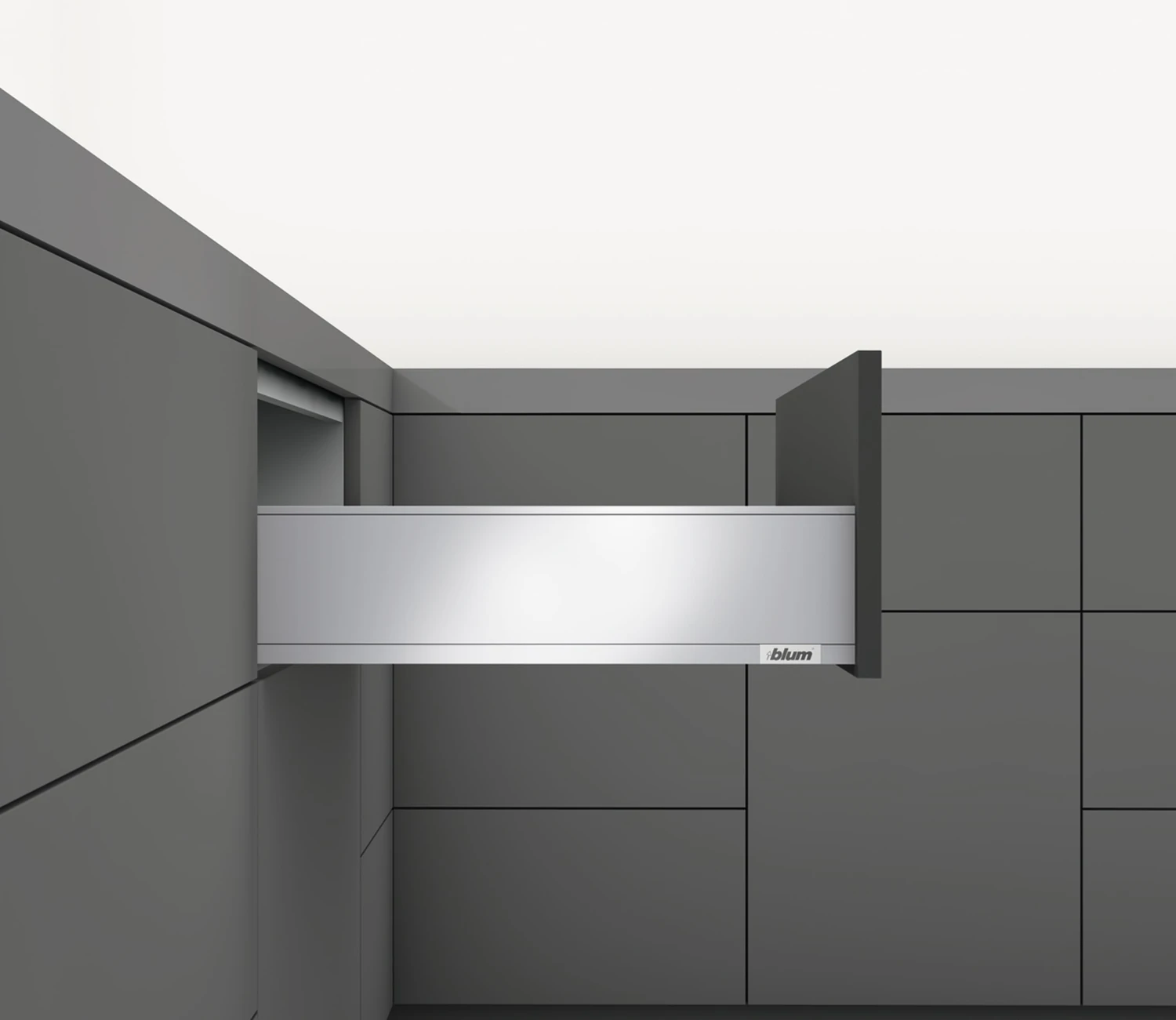 Blum LEGRABOX 18" L X 5-1/16" H Full Extension Concealed Drawer System Kit Orion Gray 9 Blum LEGRABOX 18" L X 5-1/16" H Full Extension Concealed Drawer System Kit Orion Gray - Image 7