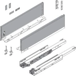 Blum LEGRABOX 18" L X 5-1/16" H Full Extension Concealed Drawer System Kit Orion Gray 12 Blum LEGRABOX 18" L X 5-1/16" H Full Extension Concealed Drawer System Kit Orion Gray -Cabinet Hardware Store blum 770k45s0s alternate image 61
