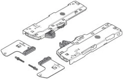 Blum BLUMOTION 15 Inch To 21 Inch TIP-ON Kit Light Gray