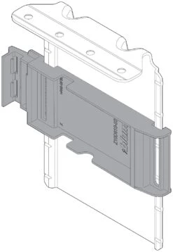 Blum SERVO-DRIVE Top Bracket For Drive Unit For Face Frame Cabinets - Single Dust Grey/Zinc