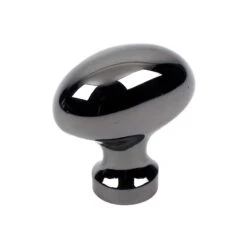 Century Elite 1-1/4 Inch Oval Cabinet Knob Black Nickel