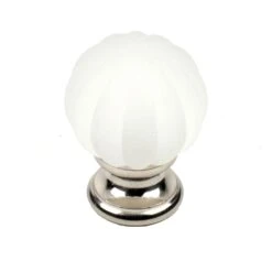 Century Tahoe 1-1/4 Inch Round Cabinet Knob Satin Nickel/Frosted