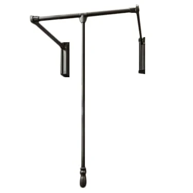 Hardware Resources 23 Inch Wide Pull Down Closet Rod With Soft Close Black 4 Hardware Resources 23 Inch Wide Pull Down Closet Rod With Soft Close Black - Image 2