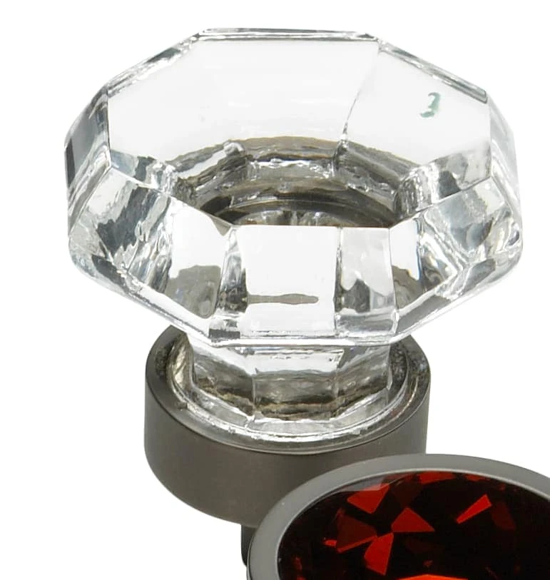 Schaub And Company Fire 1-1/8" Crystal Traditional Antique Mini Small Cabinet Knob With Solid Brass Base Bronze With Clear Crystal 4 Schaub And Company Fire 1-1/8" Crystal Traditional Antique Mini Small Cabinet Knob With Solid Brass Base Bronze With Clear Crystal - Image 2