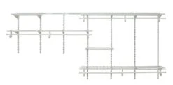 ClosetMaid ShelfTrack 7 To 10 Foot Wide Closet System Kit With 5 Shelves White