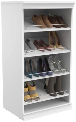 ClosetMaid Modular Closet System Adjustable 4 Shoe Shelf Unit With Rails White 15 ClosetMaid Modular Closet System Adjustable 4 Shoe Shelf Unit With Rails White -Cabinet Hardware Store closetmaid 21mc ss alternate view 49